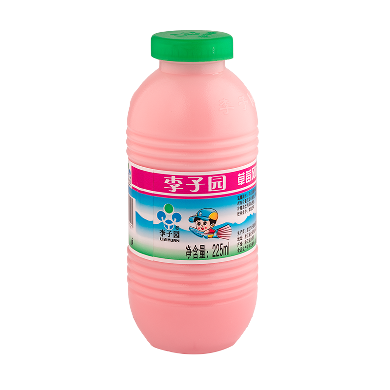 草莓风味乳饮料，单瓶净含量225ml