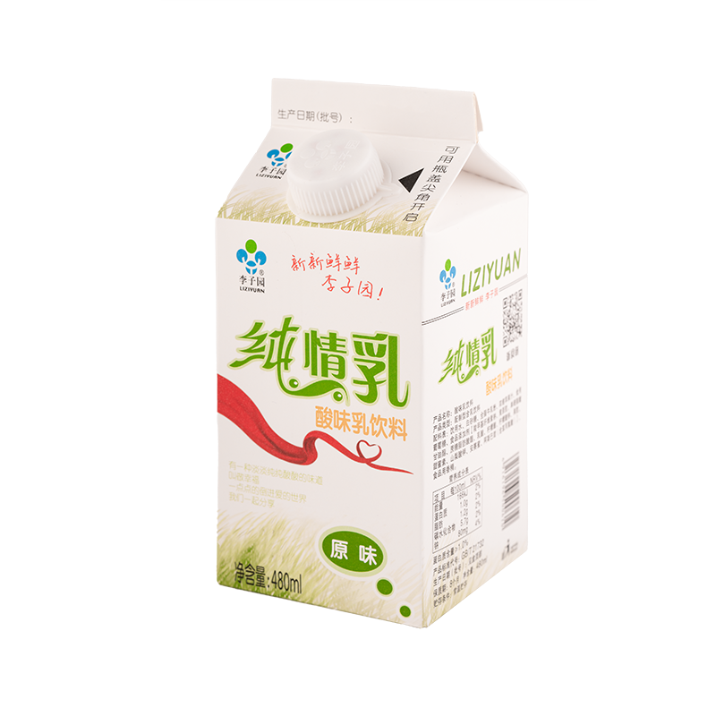 “纯情乳”酸味乳饮料，单瓶净含量480ml